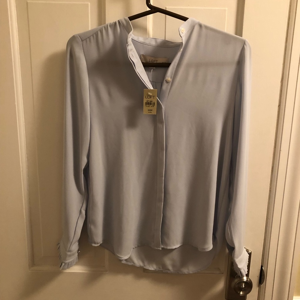 Loft blue blouse